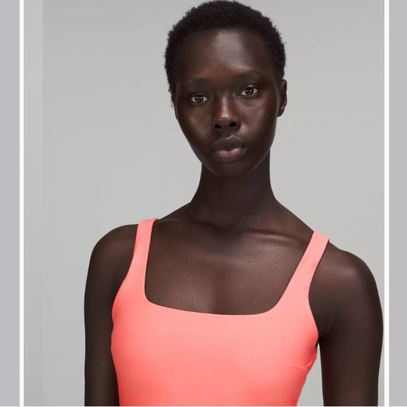 NWT Lululemon Raspberry Cream Waterside Square-Neck One-Piece Swimsuit Size 10 - Picture 3 of 11